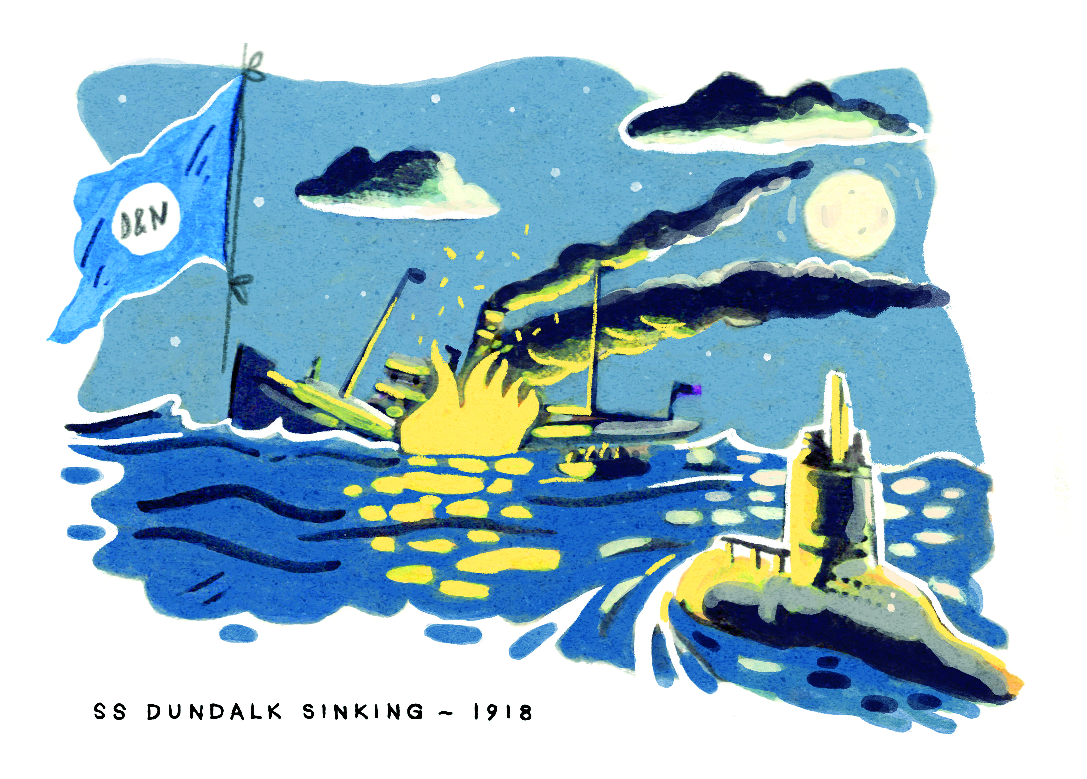 SS-Dundalk-Sinking-1918 SS-Dundalk-Sinking-1918